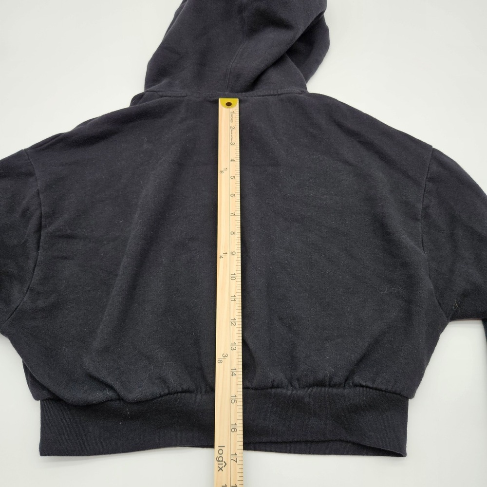 Levi's‎ Black Cropped Hoodie Sweatshirt with Logo Size XS - Picture 5 of 8